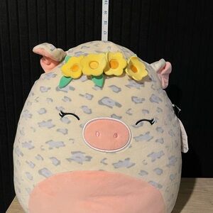 Squishmallows Rosie the Pig with Yellow Flower Crown Plush Toy